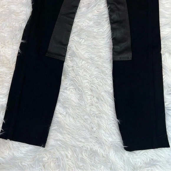 Theory Riding Pants C Fixture Ponte Black Leather Trim Casual Equestrian - Picture 3 of 11